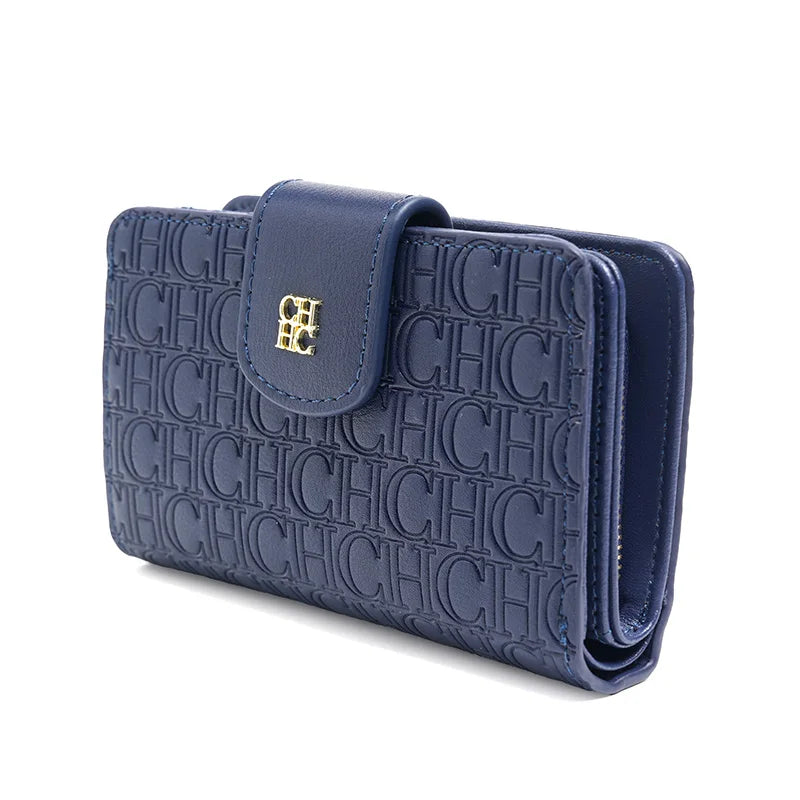 CH Pure Colour Letter Printed Style Women's Card Wallet Premium Simple Design Women's Wallet Fashion Women's Short Wallet