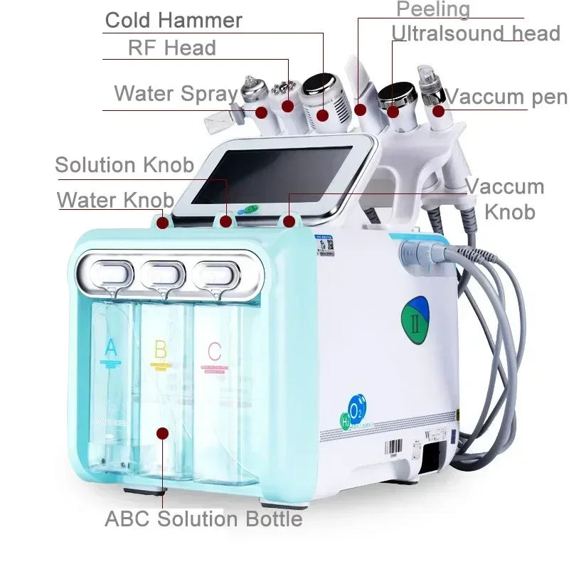 New Arrival! 7 In 1 H2O2 Water Oxygen Jet Peel Hydro Beauty Skin Cleansing Hydrofacial Machine Facial Machine Water Aqua Peeling FREE Shipping