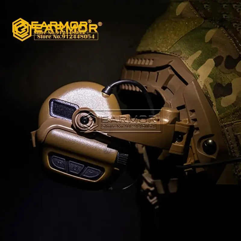 EARMOR M32X MOD4 Tactical Headset with Advanced Electronic Noise Reduction and Amplifying Pickup for RAC Rails FREE Shipping