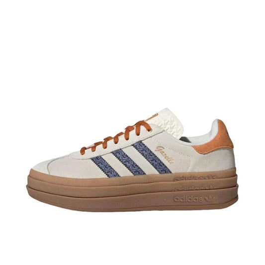 Adidas Originals Gazelle Bold Women Indigo White Fashion Classic Thick Platform Non-slip Height Increase Board Shoes Free Shipping