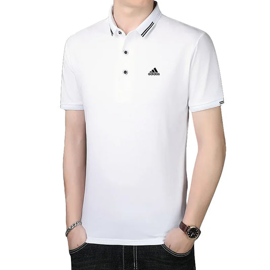 Adidas 5046 POLO T-shirt 95 Cotton 5 Spandex White M-4XL FREE SHIPPING
