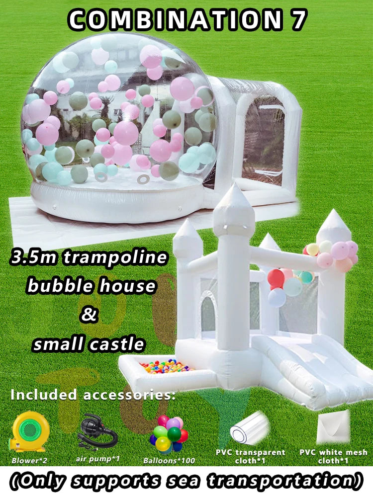 JOLLY TOYS Inflable Balloon inflatable bubble house with trampoline and transparent dome PVC material  with blower FREE SHIPPING