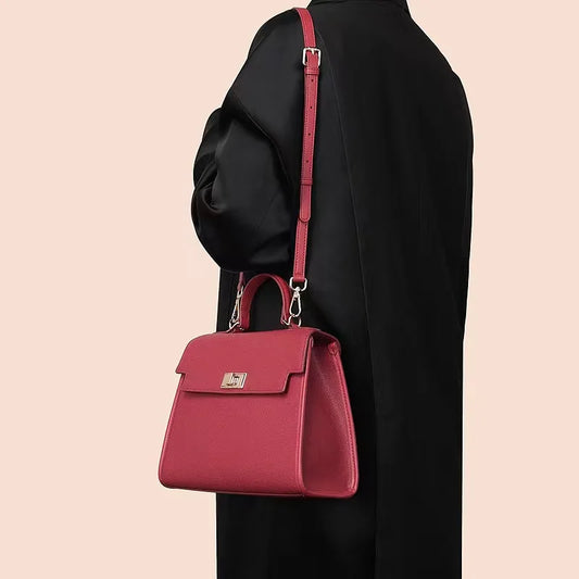 Bag Deluxe Wedding Genuine Leather Handbag Kelly  Cowhide Shoulder Bag Women Messenger Flap Bag
