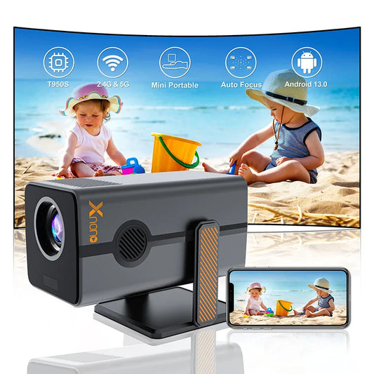 Xnano HM103-A Projector 4K Android 13 Dual WiFi5 300ANSI Amlogic T950S BT5.2 1920*1080P Home Theater Cinema Mini Projectors Multimedia Projectors Free Shipping