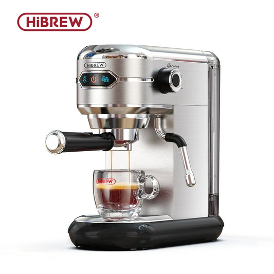 HiBREW Coffee Maker Cafetera 20 Bar Inox Semi Automatic Super Slim ESE POD & Powder Espresso Machine Hot Water H11 FREE Shipping