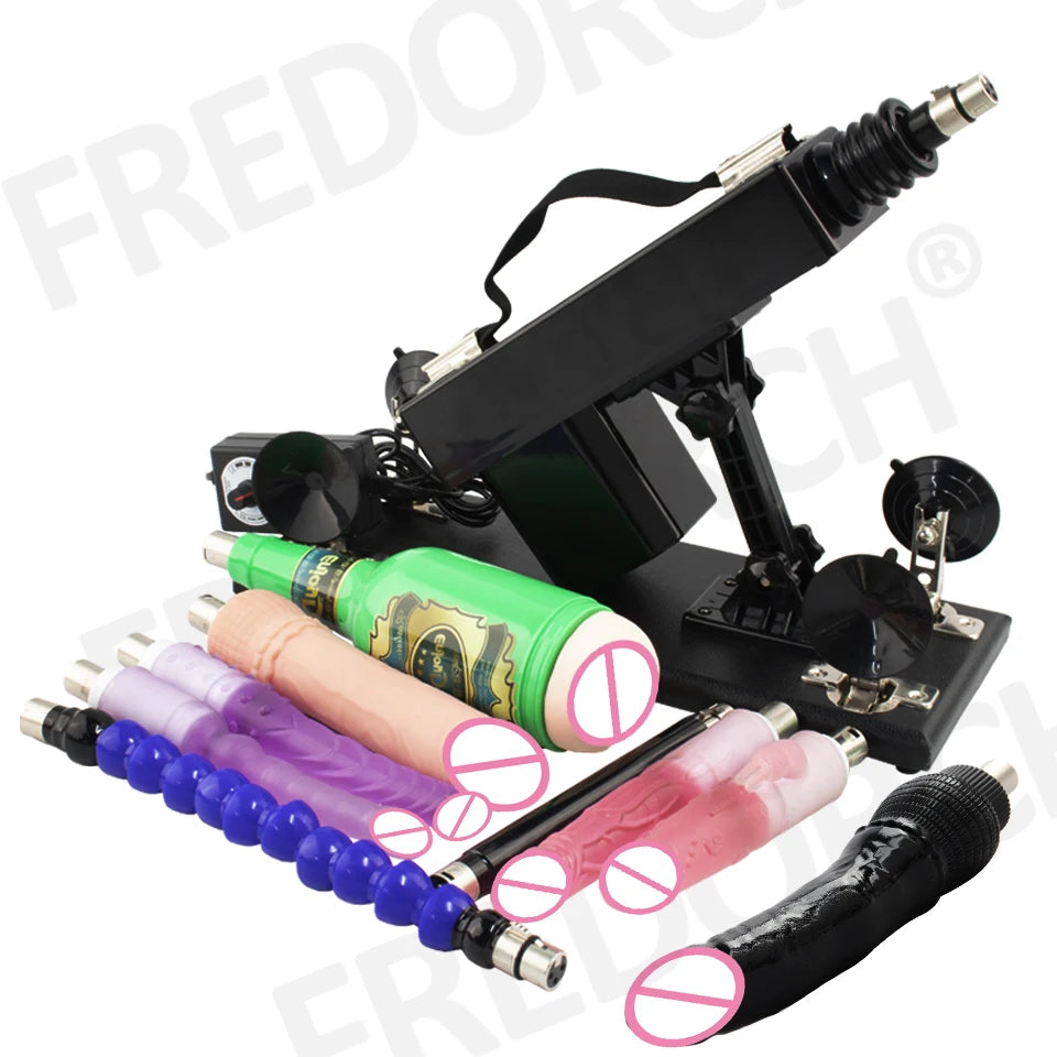 FREDORCH Sex Machine for Woman Adjustable Masturbating Pumping with 3XLR Accessories Sex Gun Love Machine for Men Adult Toys FREE Shipping