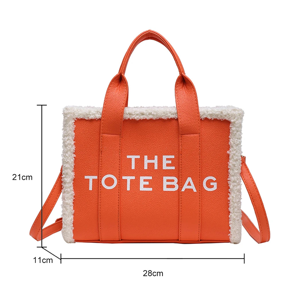 New The Tote Bag Letter Printed Sequins Top-Handle Bag Women Leather Handbag Luxury Designer Glitter Shoulder Crossbody Bag 2023