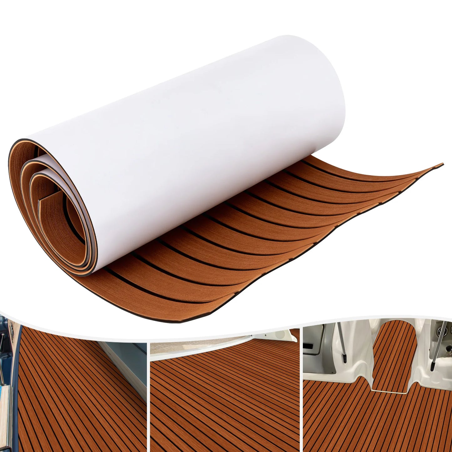 240*60cm EVA Foam Decking Sheet Faux Teak Marine Boat Marine Mat Sheet Sea Deck Boat Yacht Flooring Mat