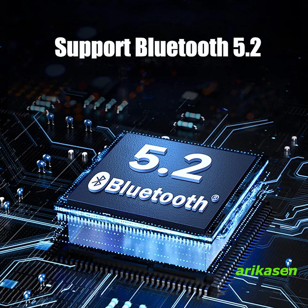 Open Ear Headphones TWS Wireless Bluetooth Earphones Noise Cancelling Microphones Headsets with Lights for Night Runnning Sport