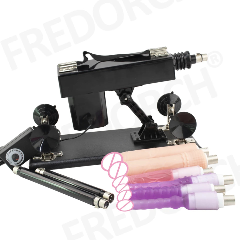 FREDORCH Sex Machine for Woman Adjustable Masturbating Pumping with 3XLR Accessories Sex Gun Love Machine for Men Adult Toys FREE Shipping