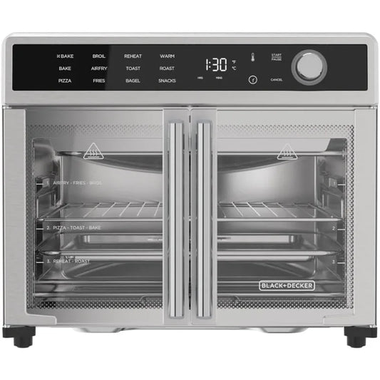 BLACK+DECKER Crisp 'N Bake Air Fryer Toaster Oven Combo, 12 in 1 Countertop Convection Oven Cooks Food Fast, Fits a Whole Pizza FREE Shipping