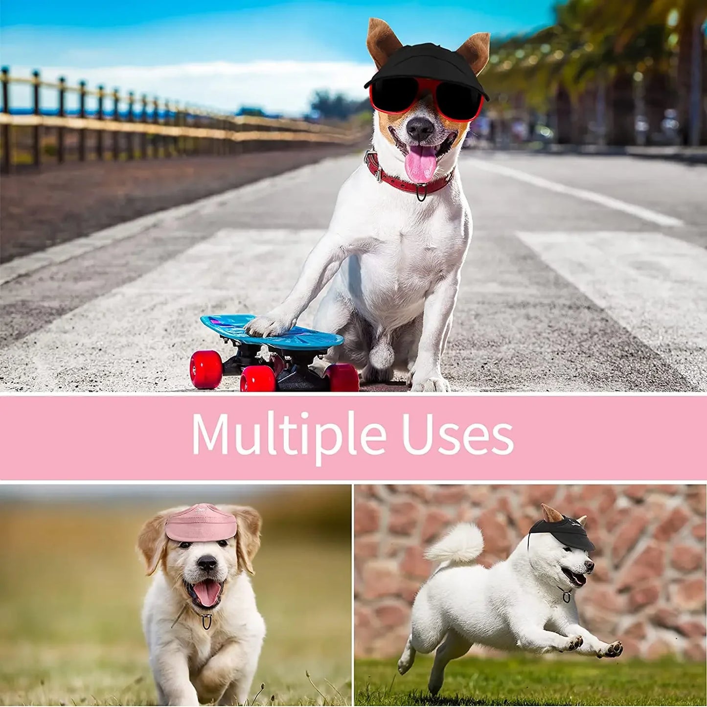 Pet Dog Caps Small Puppy Pets Summer Solid Color Cap Dog Baseball Visor Hat Outdoor Accessories Sun Bonnet Cap Travelhelmet FREE Shippig