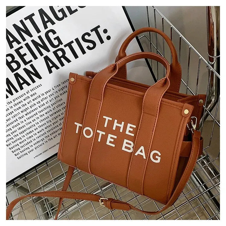 The Tote Bag For Women Crossbody Female Handbag New Solid Words Lette Leisure Large Bag,Luxury Fashion Bag,designer Bag for PU