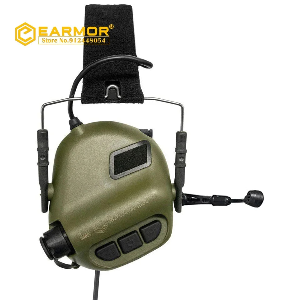 EARMOR M32X MOD4 Tactical Headset with Advanced Electronic Noise Reduction and Amplifying Pickup for RAC Rails FREE Shipping
