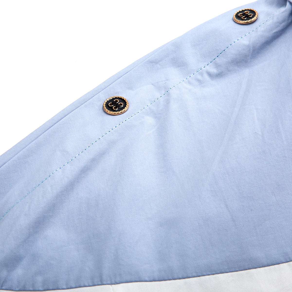 CHCH Women's Shirt 2025 New High Quality Splicing Color Contrasting Long Sleeve Business Shirt Commuter Women's Wear