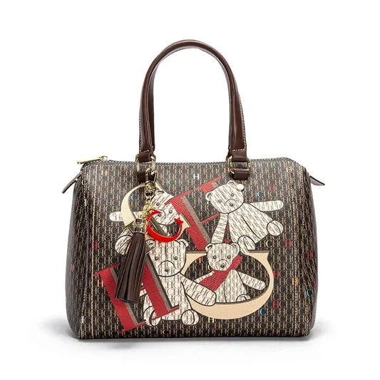 CH Women's Handbags 2024 Spring New Women's Commuter Crossbody Bag Bronze Fashion Luxury DesignColorful Printed Monogram