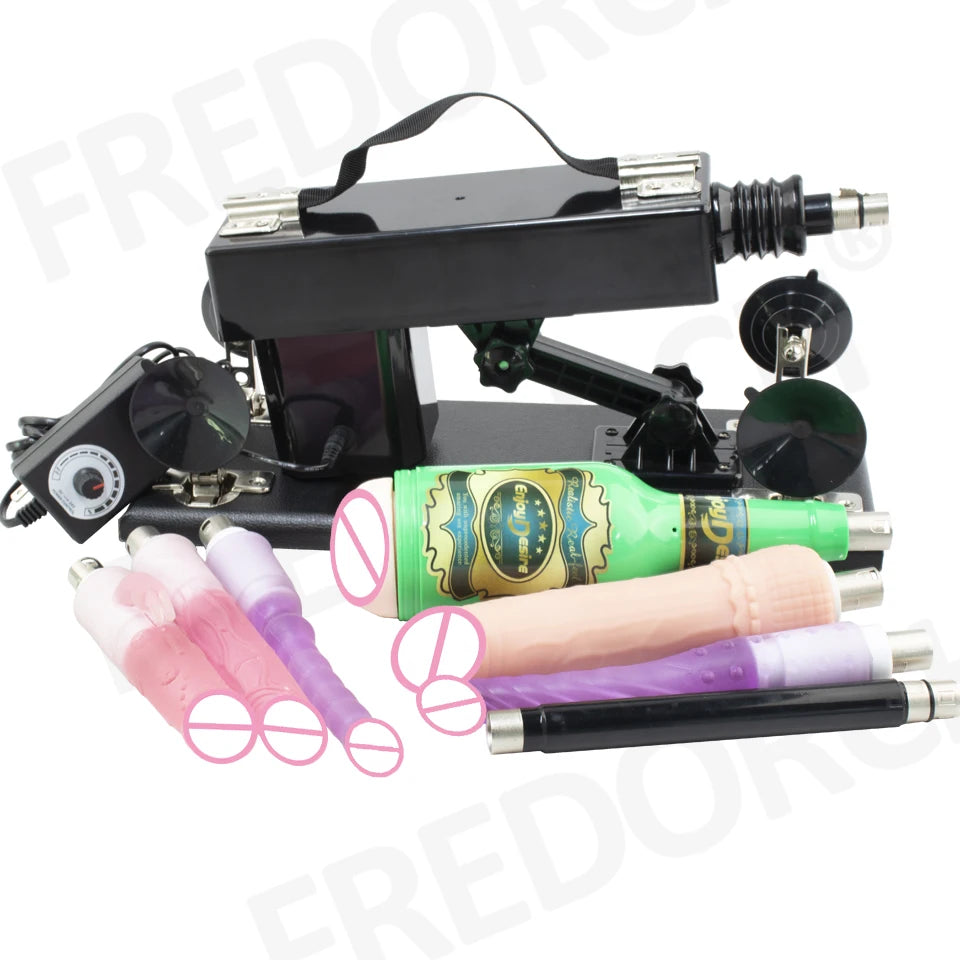 FREDORCH Sex Machine for Woman Adjustable Masturbating Pumping with 3XLR Accessories Sex Gun Love Machine for Men Adult Toys FREE Shipping