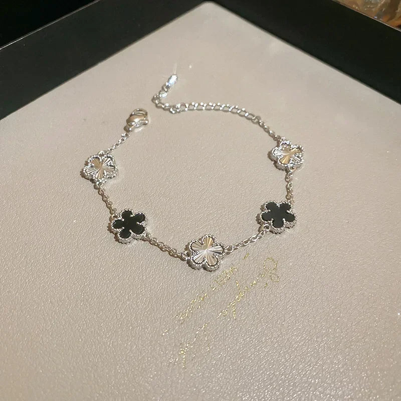 Fashion New Shell Stone Flower Bracelet for Women Personalized Stainless Steel Bracelet Jewelry Accessories Anniversary Gift FREE Shipping
