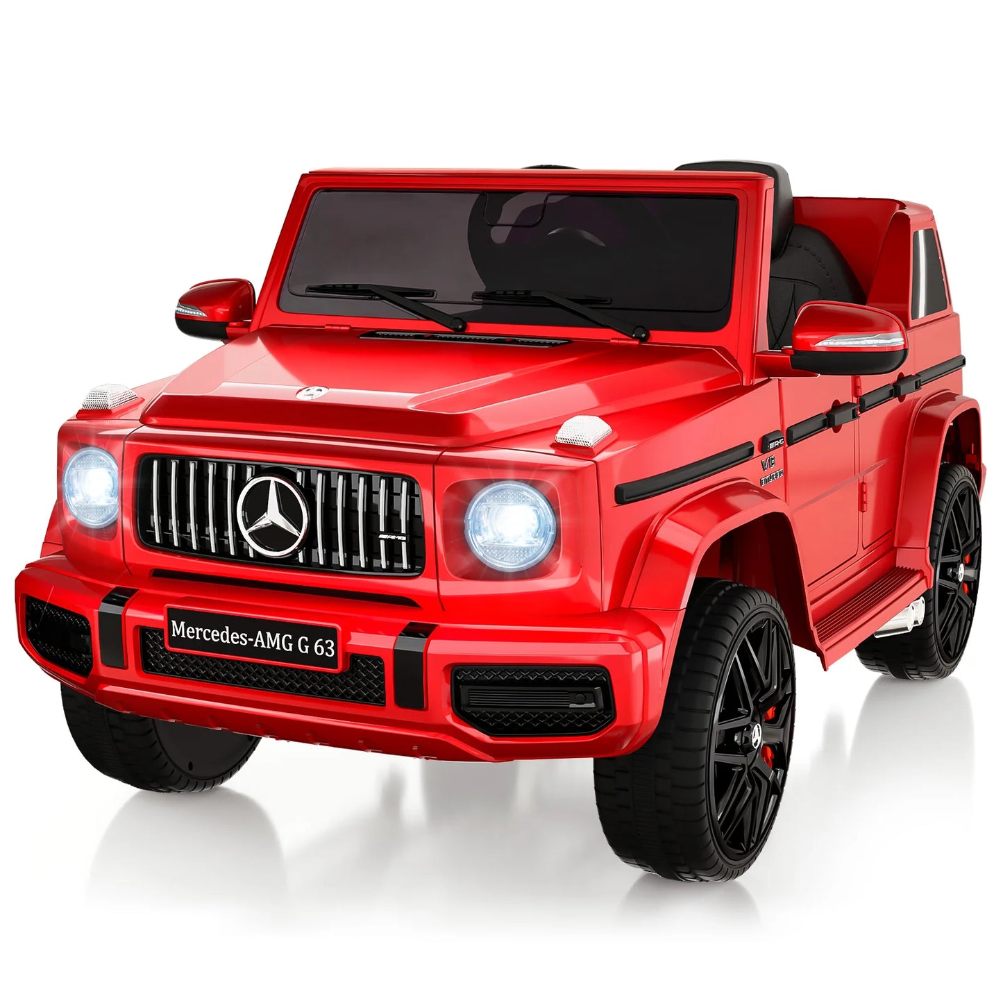 12V Kids Ride On Car, Electric Vehicles w/Parent Remote Control, Spring Suspension, 3 Speeds, LED Lights, Music, 4 Wheeler