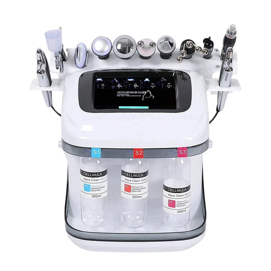 11 In 1 Dermabrasion facial Machine H2o2 Aqua Peeling Lift Skin Bubble Moisturizer Oxygen Machine FREE Shipping