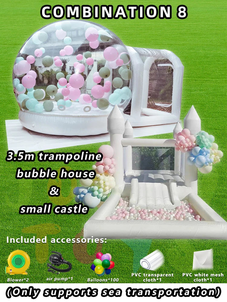 JOLLY TOYS Inflable Balloon inflatable bubble house with trampoline and transparent dome PVC material  with blower FREE SHIPPING