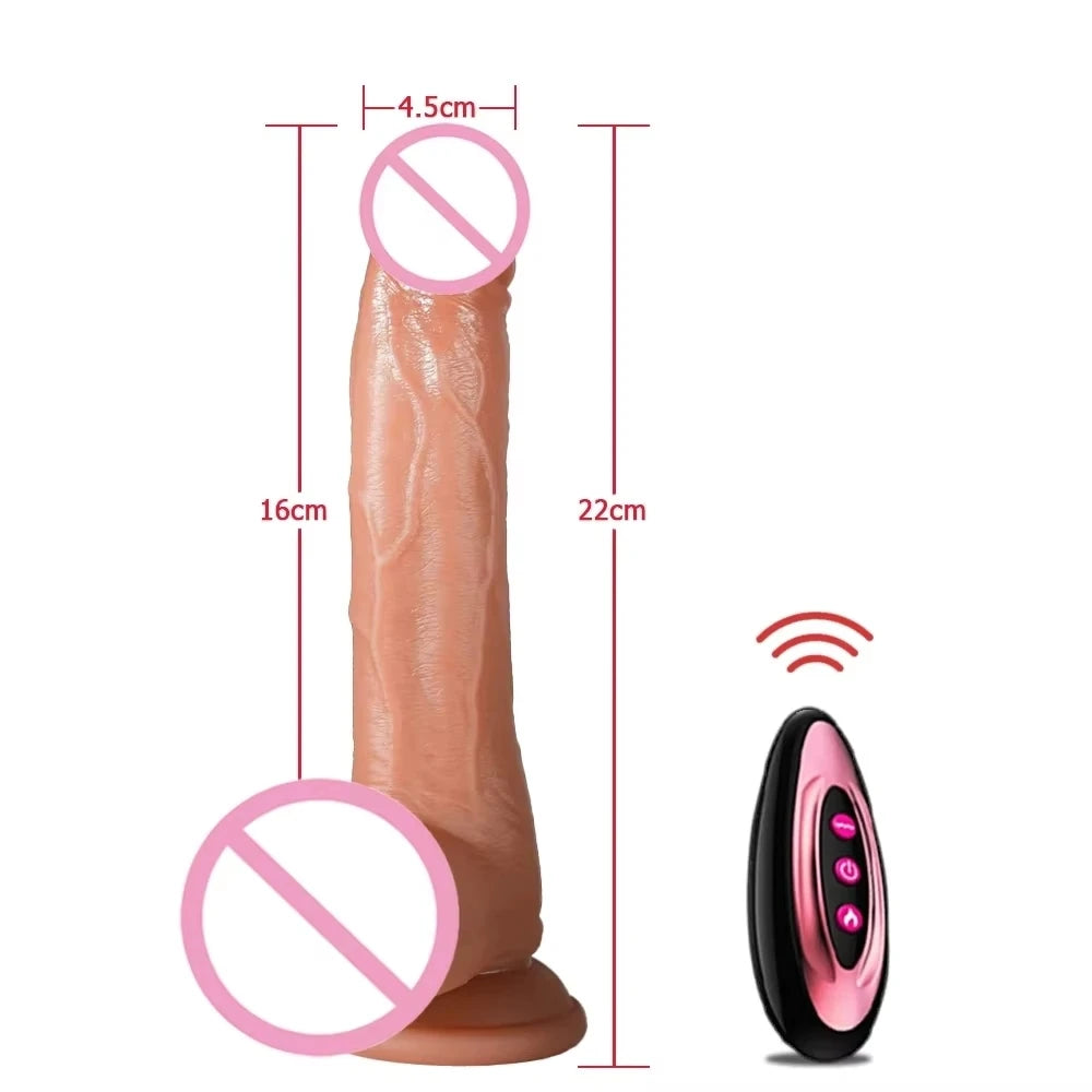 Realistic Dildo Vibrator Telescopic Female APP Remotely Controlled Heating Big Penis Massager Masturbator Adult Sex Toys Women, Pene Vibrador Guevo de plastico FREE Shipping