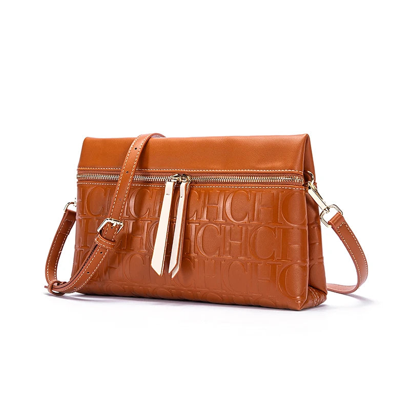 CH High Fashion Ladies Shoulder Bag Daily Commuter Versatile Small Square Women's Crossbody Bag Pure Colour Letter Print Design