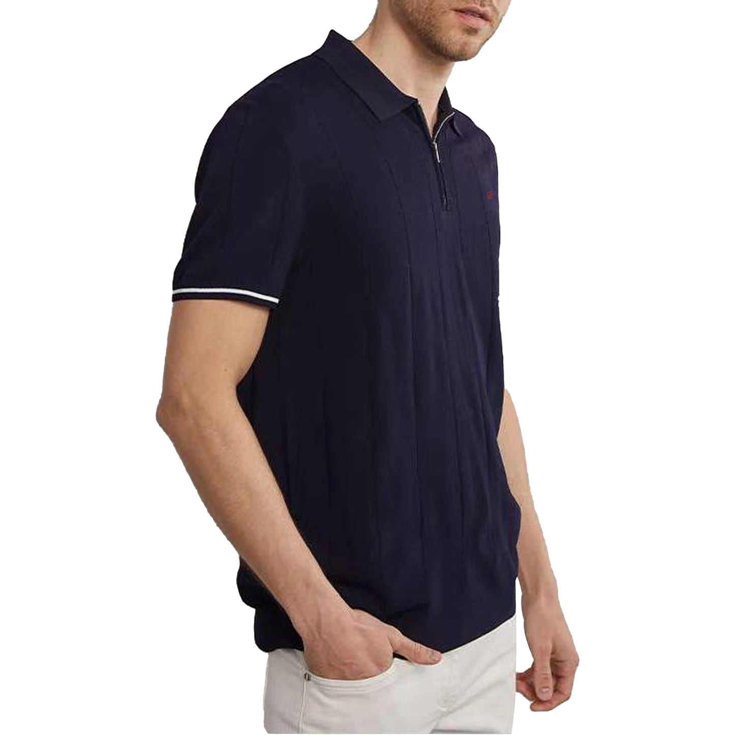 CH New Summer Ribbed Knit Polo Shirt for Men Breathable and Cool Brand Quality Mens Textured Polo Shirts