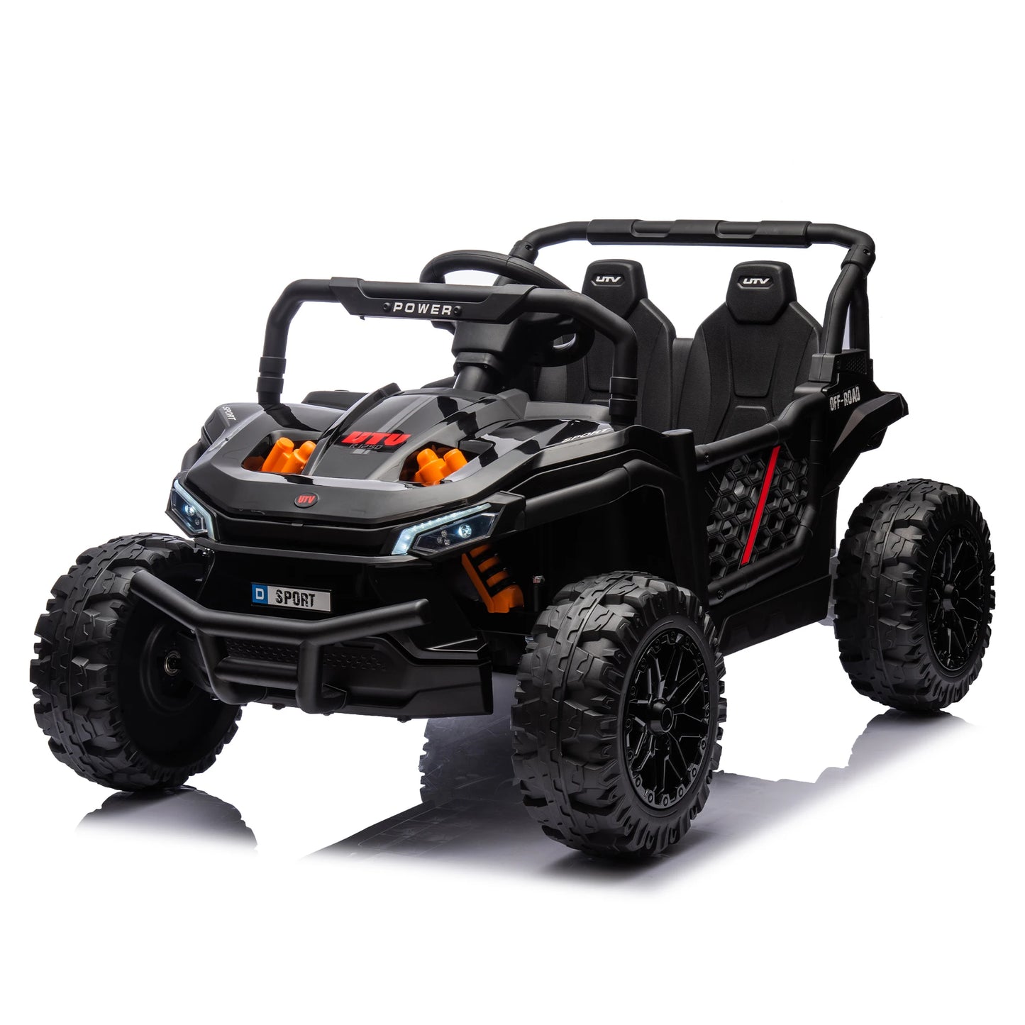 24v Kids Ride On Utv,Electric Toy For Kids W/Parents Remote Control,Four Wheel Suspension,Low Start,Adjustable Speed Car Toys