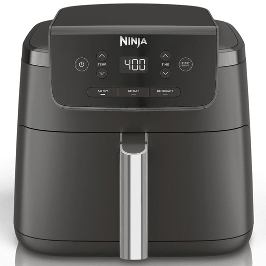 Ninja Air Fryer Pro XL5 4-in-1 with 5 QT Capacity, Air Fry, Roast, Reheat, Dehydrate, Air Crisp Technology with 400F for hot, 120 Volts, Nonstick Basket & Crisper Plate, Grey, 5 qt Air Fryer, Black - Automatic Shutoff FREE Shipping