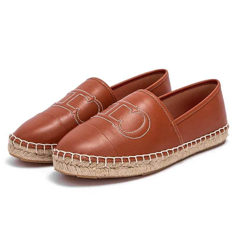 Solid Simple Casual Travel Women's New Fisherman Shoes Braided Sole Classic Retro Fashion Women's Flat Shoes