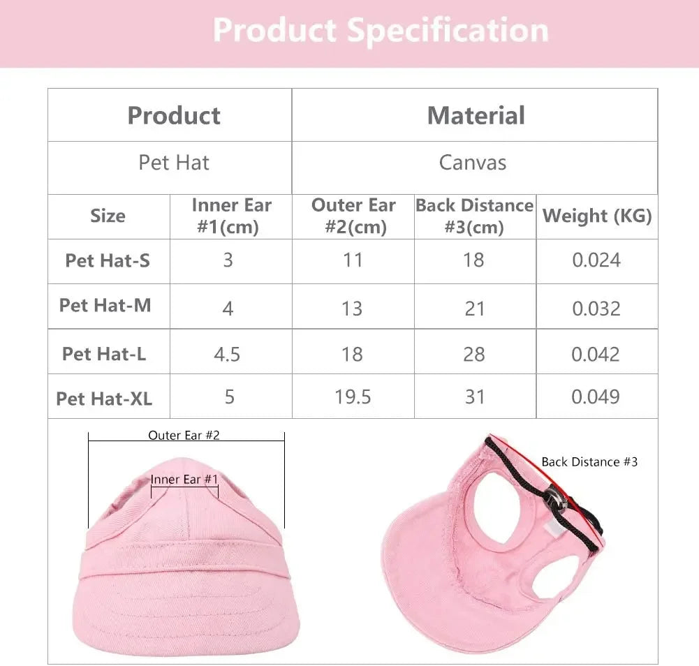 Pet Dog Caps Small Puppy Pets Summer Solid Color Cap Dog Baseball Visor Hat Outdoor Accessories Sun Bonnet Cap Travelhelmet FREE Shippig