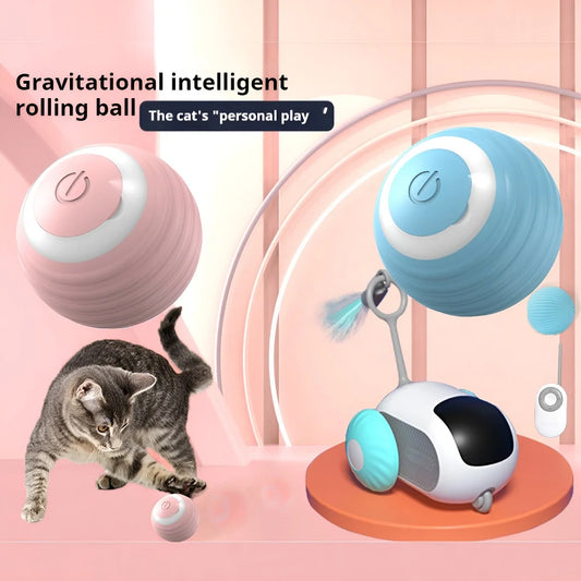 Cat Interactive Ball Smart Pet Cat Toys Indoor Automatic Rolling Magic Ball Electronic Interactive Cat Toy Cat Game Accessories FREE Shipping