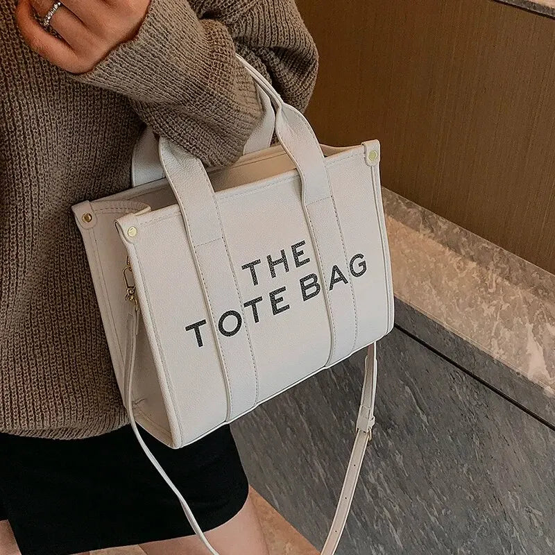 The Tote Bag For Women Crossbody Female Handbag New Solid Words Lette Leisure Large Bag,Luxury Fashion Bag,designer Bag for PU