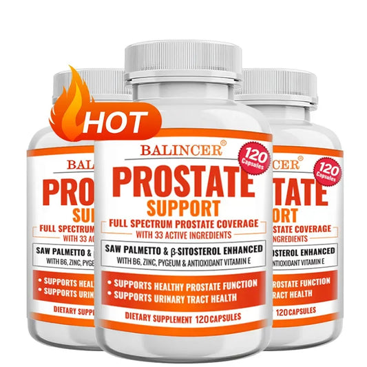 Saw Palmetto Prostate Support Supplement for Urinary Tract Health Hair Growth - Natural Health Food Vitamins & Supplements FREE Shipping